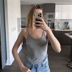 Brandy Melville Grey Spaghetti Strap Tank